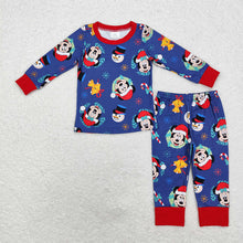 Load image into Gallery viewer, Baby Boys Christmas Cartoon Mouse Top Pants Pajamas Clothes Sets
