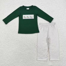 Load image into Gallery viewer, Sibling Hunting Baby Boys Embroidery Southern Tops Pants Clothes Sets
