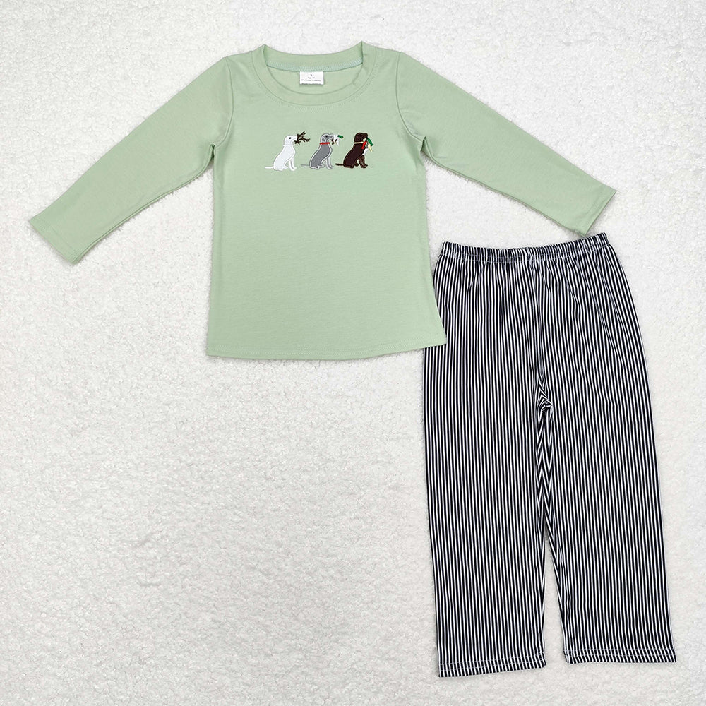Baby Boys Dogs Hunting Ducks Sibling Rompers Top Pants Clothes Sets