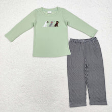 Load image into Gallery viewer, Sibling Hunting Baby Boys Embroidery Southern Tops Pants Clothes Sets
