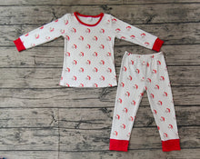 Load image into Gallery viewer, Baby Girls Christmas Santa Shirt Pants Bamboo Pajamas Clothes Sets
