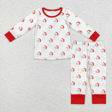 Load image into Gallery viewer, Baby Girls Christmas Santa Shirt Pants Bamboo Pajamas Clothes Sets
