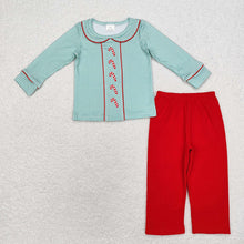 Load image into Gallery viewer, Baby Boys Christmas Candy Cane Sibling Rompers Outfits Clothes Sets
