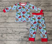 Load image into Gallery viewer, Baby Boys Christmas Car Race Bamboo Pajamas Clothes Sets
