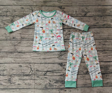 Load image into Gallery viewer, Baby Kids Christmas Shelf Checkered Bamboo Pajamas Outfits Sets
