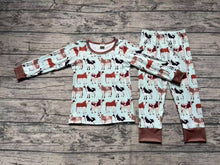 Load image into Gallery viewer, Baby Boys Western Cows Farm Bamboo Pajamas Clothes Sets

