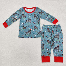 Load image into Gallery viewer, Baby Boys Christmas Dog Bamboo Pajamas Clothes Sets
