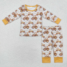 Load image into Gallery viewer, Baby Boys Farm Trucks Bamboo Pajamas Clothes Sets

