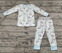 Load image into Gallery viewer, Baby Boys Blue Mallard Ducks Hunting Bamboo Pajamas Clothes Sets
