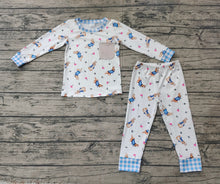 Load image into Gallery viewer, Baby Boys Easter Bunny Pocket Top Pants Pajamas Clothing Sets
