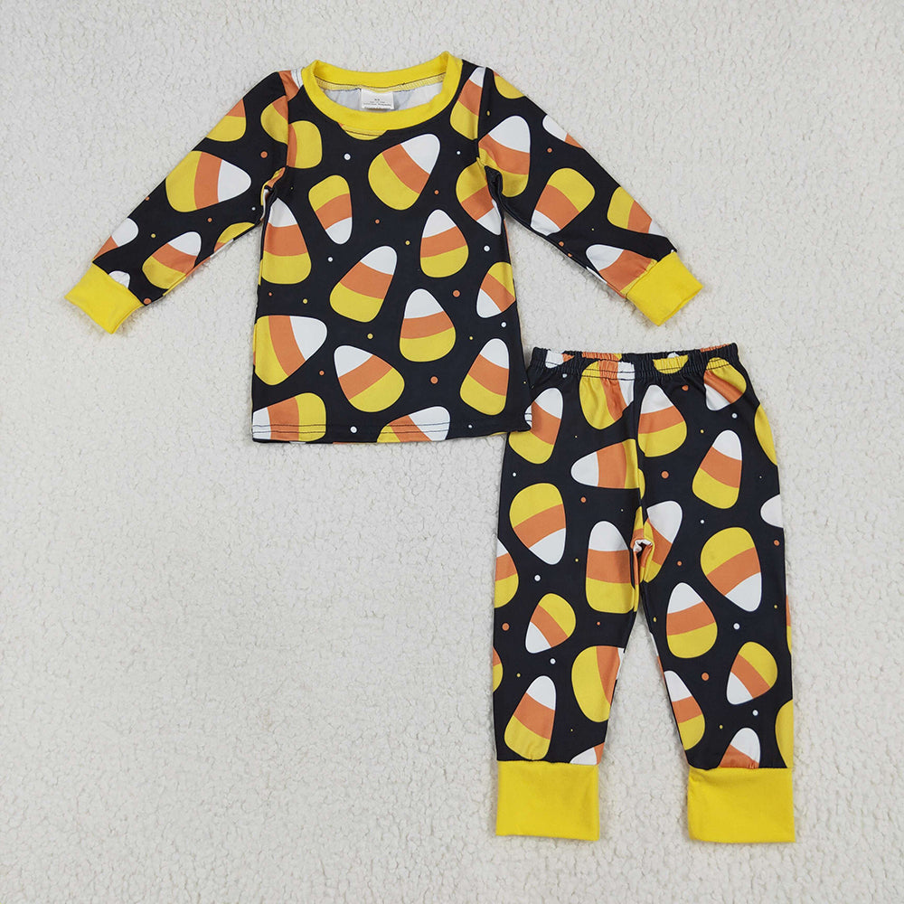 Sibling Baby Kids Black Halloween Candy Rompers Pajamas