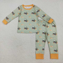 Load image into Gallery viewer, Sibling Baby Kids Fall Trucks Pumpkins Farm Rompers Pajamas Sets
