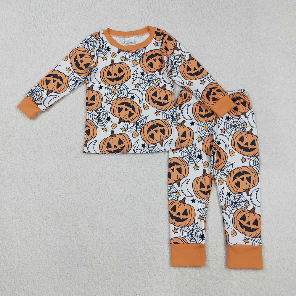 Baby Boys Ghost Pumpkins Top Pants Halloween Pajamas Sets