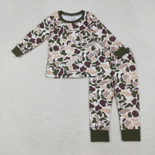 Load image into Gallery viewer, Baby Boys Deer Ducks Dogs Camo Top Pants Western Pajamas Sets

