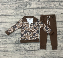 Load image into Gallery viewer, Baby Boys Deer Camo Zipper Pullovers Pockets Jogger Hunting Clothes Sets
