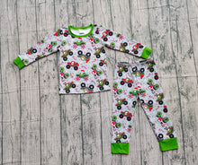 Load image into Gallery viewer, Baby Boys Trucks Candy Cane Top Pants Christmas Pajamas Sets
