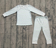 Load image into Gallery viewer, Baby Boys Rabbits Eggs Checked Top Pants Easter Pajamas Sets
