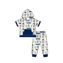 Load image into Gallery viewer, Baby boys western cow hoodie pants outfits
