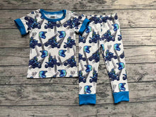 Load image into Gallery viewer, Baby Boys Blue Motobike Shirt Top Pants Pajamas Clothes Sets
