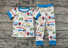 Load image into Gallery viewer, Baby Boys Construction Short Sleeve Shirt Pants Pajamas Clothes Sets
