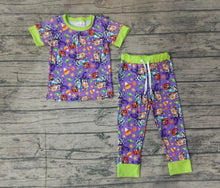 Load image into Gallery viewer, Baby Boys Dogs Halloween Purple Tops Pants Pajamas Clothes Sets
