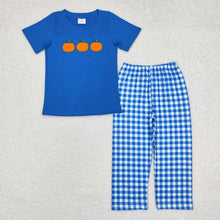 Load image into Gallery viewer, Sibling Baby Boys Dogs Pumpkin Tops Pants Outfits Clothes Sets
