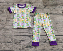 Load image into Gallery viewer, Baby Boys Mardi Gras Crocodile Shirt Pants Pajamas Clothes Sets
