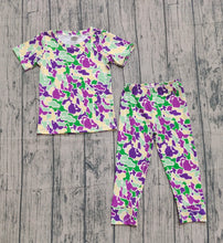 Load image into Gallery viewer, Baby Boys Mardigras Camo Short Sleeve Pant Pajamas Sets
