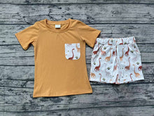 Load image into Gallery viewer, Baby Boys Dinosaur Tee Pocket Shirts Shorts Outfits Clothes Sets
