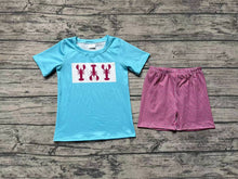 Load image into Gallery viewer, Baby Boys Crawfish Short Sleeve Tee Shirt Shorts Clothes Sets
