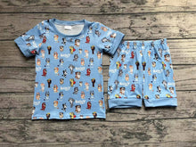 Load image into Gallery viewer, Baby Boys Blue Dogs Shirt Top Shorts Pajamas Clothes Sets
