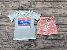 Load image into Gallery viewer, Baby Boys Shark Short Sleeve Tee Shirts Tops Shorts Clothes Sets
