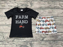 Load image into Gallery viewer, Baby Boys Farm Hand Short Sleeve Shirt Tractors Shorts Clothes Sets
