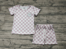 Load image into Gallery viewer, Baby Boys Short Sleeve Light Khaki Smile Top Shorts Clothes Sets
