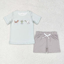 Load image into Gallery viewer, Baby Boys Short Sleeve Dog Duck Top Shorts Clothes Sets

