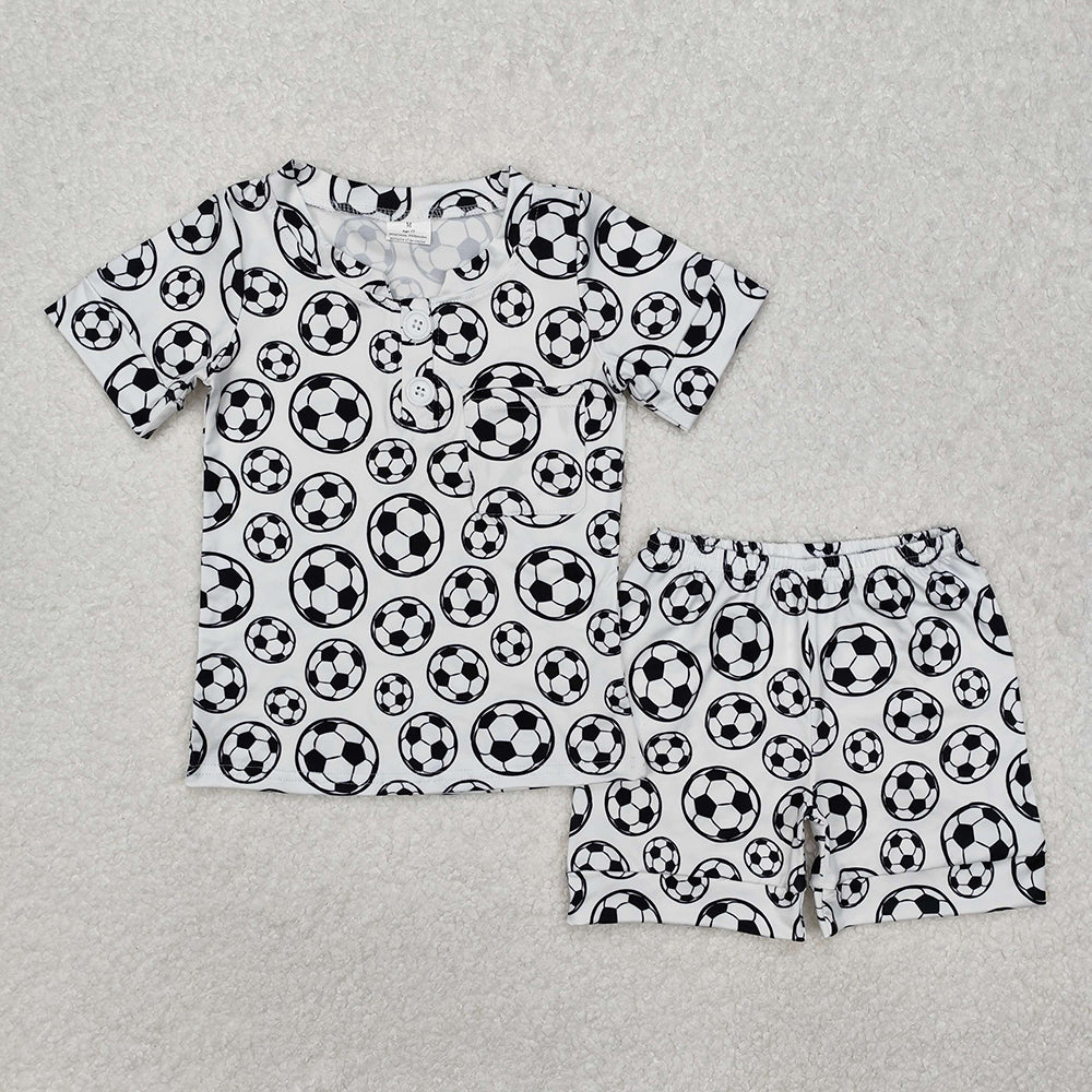Baby Boys Soccer Shirt Shorts Pajamas Clothes Sets