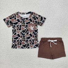 Load image into Gallery viewer, 7 Colors Sibling Baby Boys Camouflage Pocket Shirt Shorts Summer Outfits

