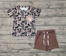 Load image into Gallery viewer, Baby Boys Duck Camo Pocket Shirt Shorts Clothes Sets
