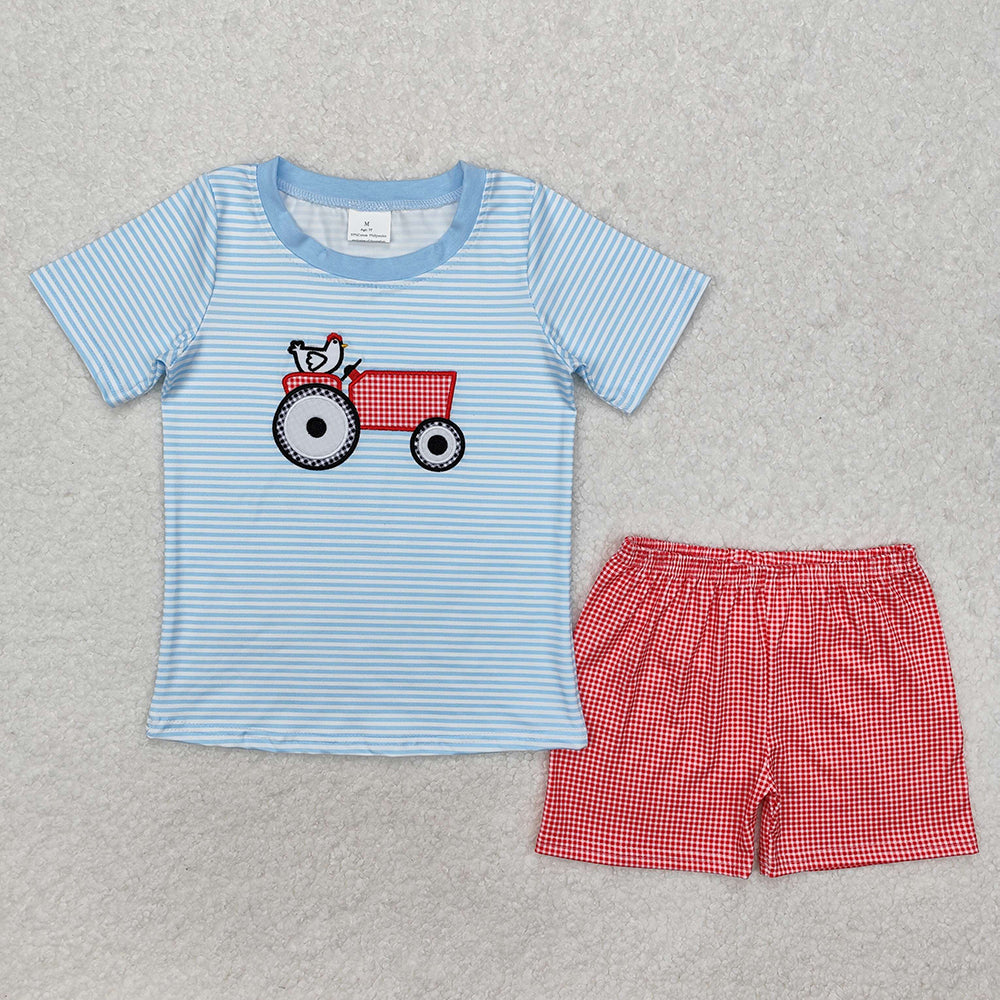 Baby Boys Farm Chicken Shirt Shorts Clothes Sets