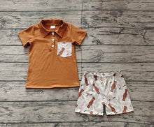 Load image into Gallery viewer, Baby Boys Brown Shirts Duck Call Camouflage Shorts Clothes Sets
