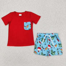 Load image into Gallery viewer, Baby Boys Fishing Float Pocket Shirts Top Shorts Clothes Sets
