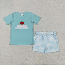 Load image into Gallery viewer, Sibling Embroidery Baby Boys Top Shorts Back To School Clothes Sets

