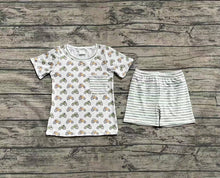 Load image into Gallery viewer, Baby Boys Farm Trucks Pocket Shirt Top Tee Shorts Clothes Sets
