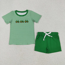 Load image into Gallery viewer, Sibling Embroidery Baby Girls Green Farm Boys Outfits Sets
