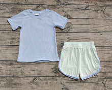Load image into Gallery viewer, Baby Boys Lavender Short Sleeves Top Short Set
