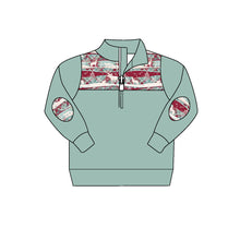 Load image into Gallery viewer, Baby boys western Christmas reindeer pullover Tops
