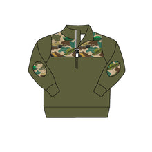 Load image into Gallery viewer, Baby boys green camo pullovers Tops
