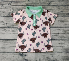 Load image into Gallery viewer, Baby Boys Western Cow Cactus Shirts Tops
