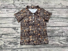 Load image into Gallery viewer, Baby Boys Green Camo Grasses Short Sleeve Buttons Tee Shirts Tops
