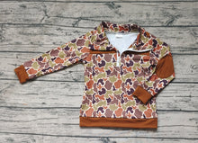 Load image into Gallery viewer, Baby Boys Brown Grey Camo Zip Pullovers Tops
